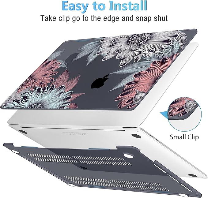 Mektron for MacBook Air 13 Case A1466/A1369, Snap-on Plastic Hard Shell Cover - Image 3