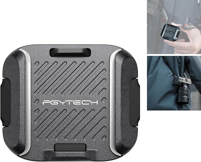 PGYTECH Camera Shoulder Strap Mount Quick Release Clamp, Aluminum Alloy QR Camera Adapter Base for Shoulder Straps Tripods Stabilizers(Only Base)