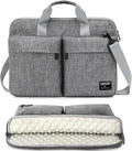 KINGSLONG Slim 17.3 inch Laptop Bag Sleeve Carrying Case with Shoulder Strap, Notebook Ultrabooks Computer Handbag Cover for Men Women Fit for Acer Asus Lenovo HP Toshiba Grey