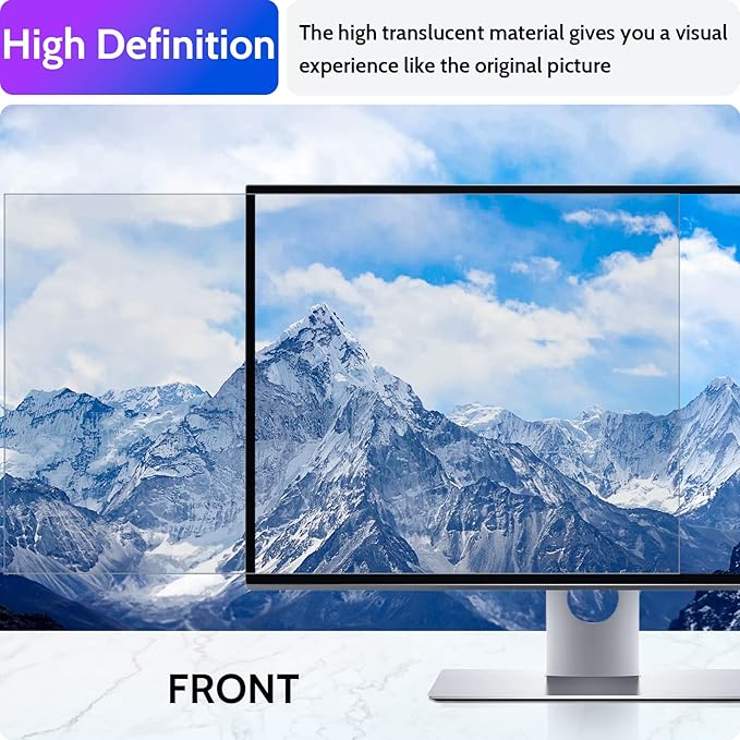Computer Privacy Screen 20 Inch for 16:9 Widescreen Monitor, Removable 20inch Anti Blue Light Anti Glare Monitor Privacy Filter Shield (17 7/16" x 9 13/16")