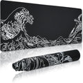 Large Gaming Mouse Pad for Desk, Kanagawa XXL Mouse Pad 35.4x15.7 Inch by GMKWTL