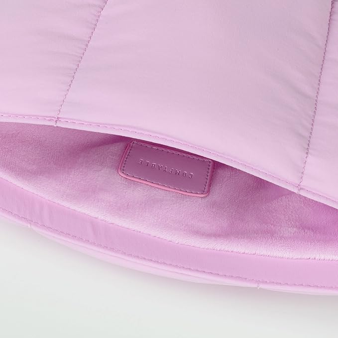 Comfyable Puffy Laptop Sleeve 13 Inch 14 Inch, Quilted Puffer Laptop Carrying Case for Women, Pillow Case Compatible with MacBook Air M4 2025 M3 M2 M1, MacBook Pro M4 Pro/Max, Lavender