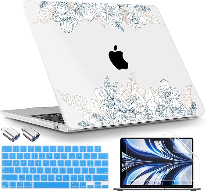TWOLSKOO Compatible with M4 MacBook Air 13.6 inch Case 2025-2022 Release M4 by TWOLSKOO