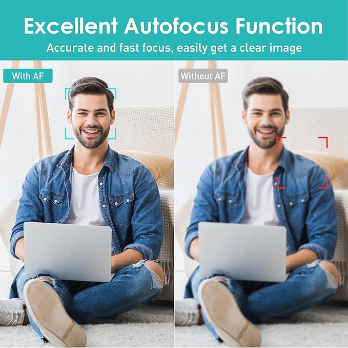saylas 2K Webcam with Microphone, FHD Streaming Camera with 2K/30fps, 1080P/60fps, Privacy Cover, Plug & Play USB Web Cam, Autofocus, Webcam for PC, Computer Web Camera for Laptop, Desktop, Mac, Zoom