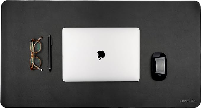 ANECDOTE Vegan Leather Desk Pad - 31.5"x17" Desk Mat for Your Office. This Quality Large Mouse Pad has Chic Elegance, Professional Look & Satisfying Touch - The Perfect Leather Mouse Pad for You!