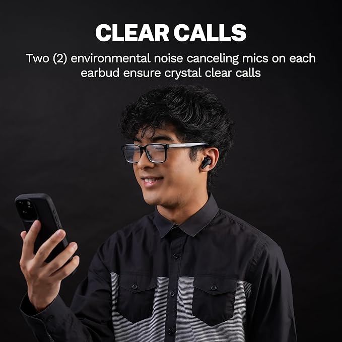 JLab Go Pods ANC True Wireless Bluetooth Earbuds & Charging Case, Hybrid Active Noise canceling + Be Aware for Safe Listening, 26+ Hours Total Playtime, Clear Calls, Custom Sound via App, Black