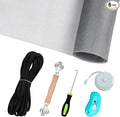 Windows Screen Replacement and Screen Door Repair Kit, 6Pcs Window Screen Fiberglass Mesh Kit - Window Screen & Screen Door Mesh & Screen Porch Repair Kit (Gray, 48" x 118")