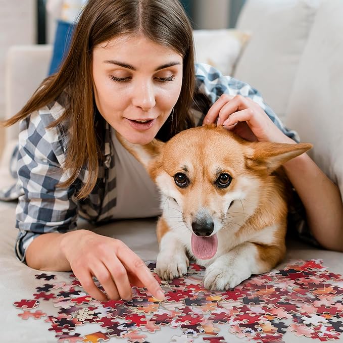 Easycosy Custom Photo Puzzles 300/500/1000 Pieces for Adults Families Personalized Picture Text Jigsaw Puzzle Gift for Holiday Birthday Wedding Anniversay(Horizontal/Vertical)