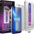 2 Pack Matte Screen Protector for iPhone 13 Pro Max/iPhone 14 Plus, 9H Tempered Glass, Full Coverage, Anti-Fingerprint, Auto Dust-Elimination, No Bubble, Easy Installation