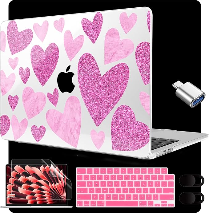 MEEgoodo for M4/M3/M2 MacBook Air 15.3 inch Case 2025 2024 2023, Case Fit Model by MEEgoodo