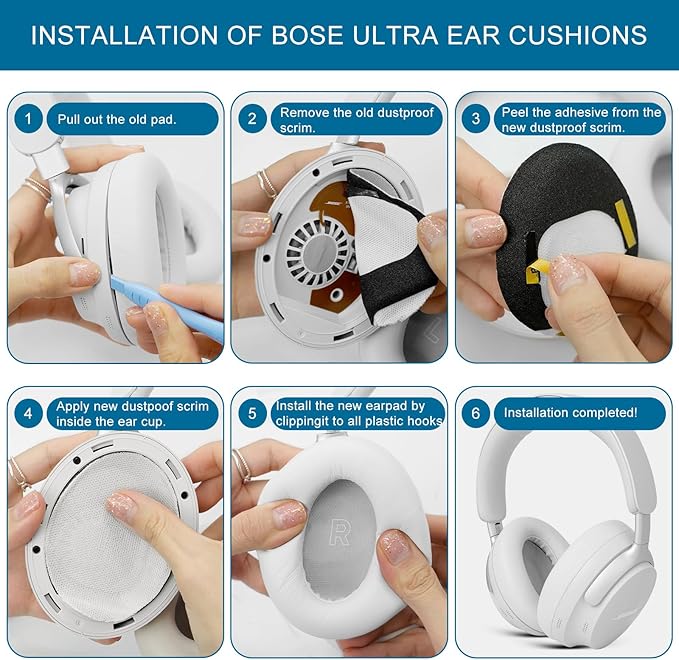 GEVO Earpads Replacement for Bose QuietComfort Ultra, Ear Pads Cushions - Image 5