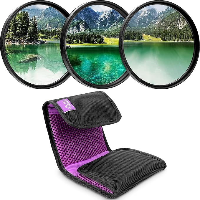 Altura Photo 62mm Lens Filter Kit - Multi-Coated UV Protector, CPL Polarizing and ND Neutral Density Filters + Case for Camera Accessories & Lenses