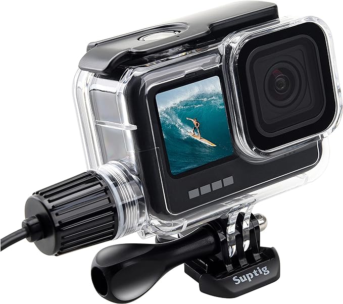 Suptig Waterproof Housing for GoPro Hero 13-9, Dive to 164Ft