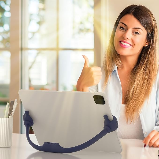 Honsky Thumbs Up Tablet Stand,Portable Monitor Stand Holder for Desktop,Tablet Display Stands Holder, Stand for Desk Universal Cute,Blue Deep
