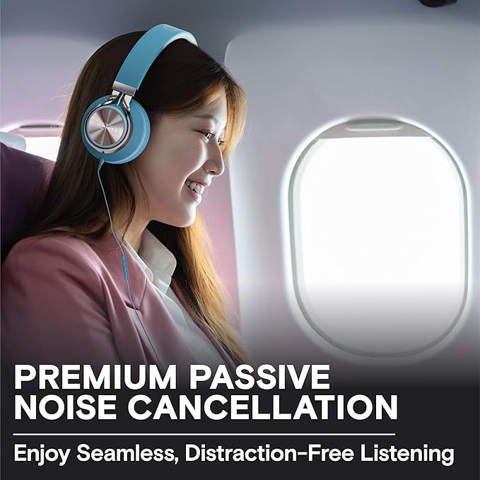ARTIX CL750 USB C Wired Headphones with Mic & Volume Control Noise Isolating for iPhone 15-16, Samsung Computer Earphones Wired, On-Ear with Wire, Plug in and Play