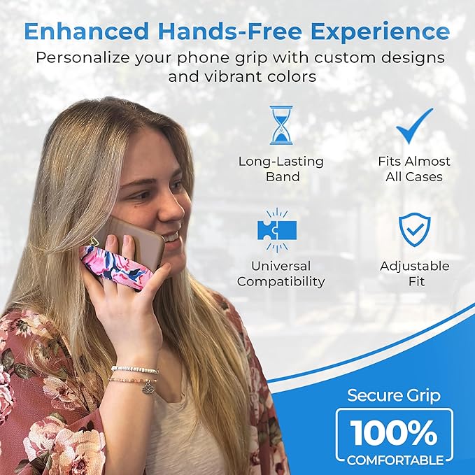 Phone Grip Strap - Reversible Finger Holder for Phone Back, Customizable Anti-Slip Design, Wireless Charging Compatible Detachable Holder for iPhone - Michaelangelo