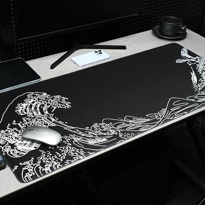 Large Gaming Mouse Pad for Desk, Kanagawa XXL Mouse Pad 35.4x15.7 Inch - Image 6