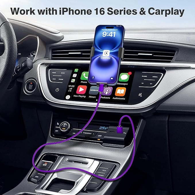 Elebase for iPhone 16 Pro Max Car Charger Cable 1.5/3.3/6.6FT 3 Pack,Type C Charging Cord for Car iPhone 16 Plus 15,Kindle Fire HD 2022 12th,10 9th,8 10th Generation,Samsung Galaxy S24,S23,A54 Flip 6
