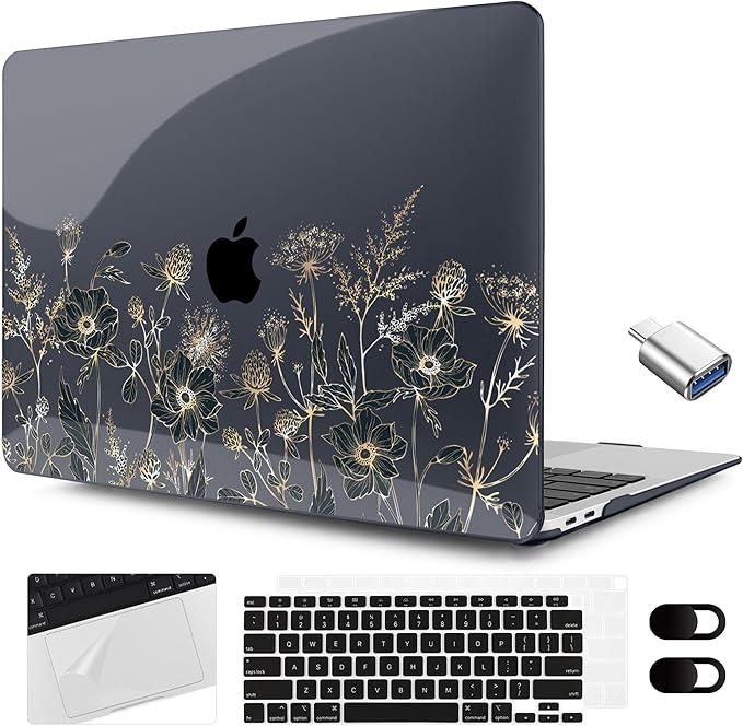 MEEgoodo for MacBook Air 13.3 inch Case 2021 2020 2019 2018 A2337 M1 A2179 A1932 by MEEgoodo