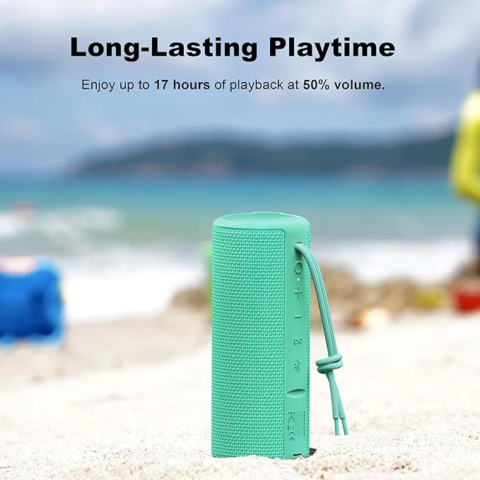 MIATONE Boombox Portable Bluetooth Speaker Gifts for Her Him Women Men - Green