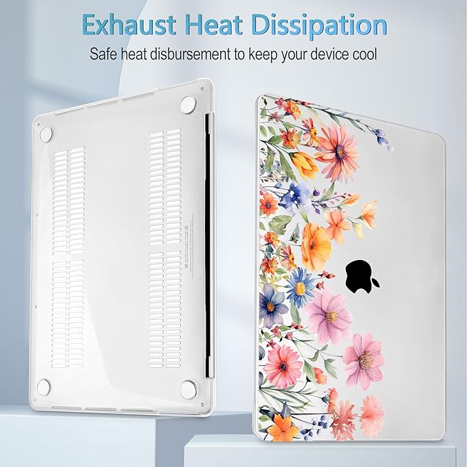 Mektron for MacBook Air 13 Case A1466/A1369, Snap-on Plastic Hard Shell Cover - Image 5