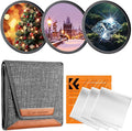 K&F CONCEPT 55mm Star Filters Kit (3pcs) 4 Points 6 Points 8 Points Cross Screen Starburst Filters Set -18 Layer Coating Ultra Slim Optical Glass Camera Lens Filter with 3 Cleaning Cloth