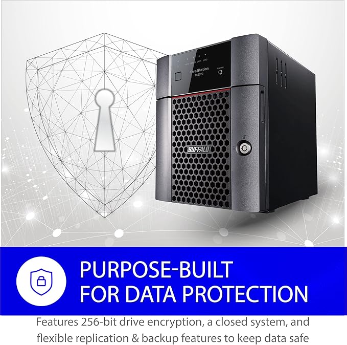 BUFFALO TeraStation 3420DN 4-Bay SMB 4TB (2x2TB) Desktop NAS w/Hard Drives Included Network Attached Storage