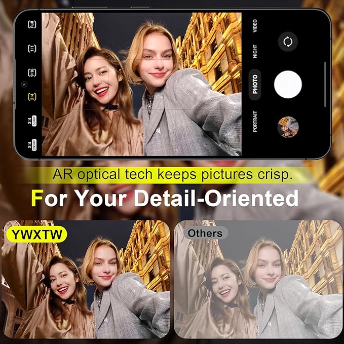 YWXTW Camera Lens Protector for Samsung Galaxy S25+ Plus Accessories [1:1 Fit & Ultra Clarity] 9H Tempered Glass Metal Individual Ring Camera Cover Screen Protector, Case Friendly (Green)