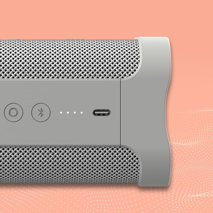 Skullcandy Terrain XL Wireless Bluetooth Speaker - IPX7 Waterproof Portable Speaker, 18 Hour Battery, Nylon Wrist Wrap, True Wireless Stereo (Bone)