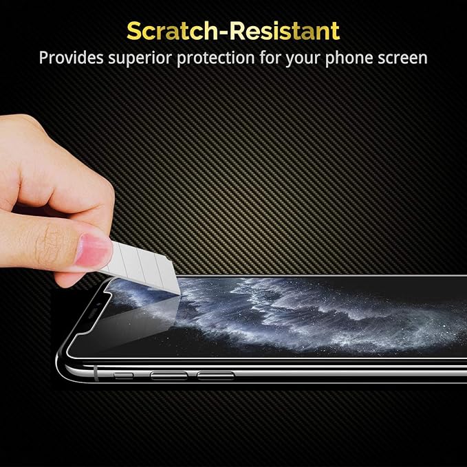 UNBREAKcable 3-Pack Screen Protector for iPhone 11 Pro/XS/X, Double Shatterproof Tempered Glass [Easy Installation Frame] [9H Hardness] [HD Clear] [Case Friendly] for 5.8 Inch