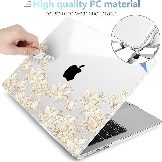 MEEgoodo for M4/M3/M2 MacBook Air 15.3 inch Case 2025 2024 2023, Case Fit Model - Image 4