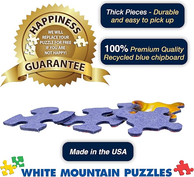 White Mountain Daytime TV History Puzzle 1000 Piece Retro Collage Jigsaw Puzzle for Adult Grandparents