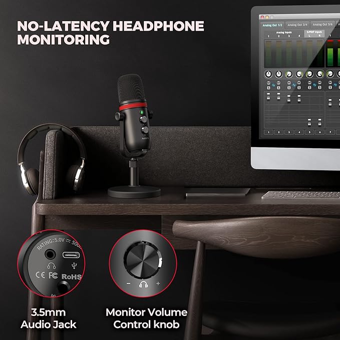 AUDIOPRO USB Microphone, Computer Condenser Gaming Mic - Image 5