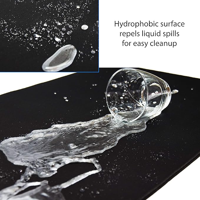 Gaming Mouse Pad (5mm) Extended 36 inch | 36x12x0.20 Extra Thick | Black | Stitched Edge, Large Washable Desk Mat
