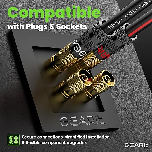 14AWG Speaker Wire, GearIT Pro Series 14 AWG Gauge Speaker Wire Cable (50 Feet / 15.24 Meters) Great Use for Home Theater Speakers and Car Speakers Black