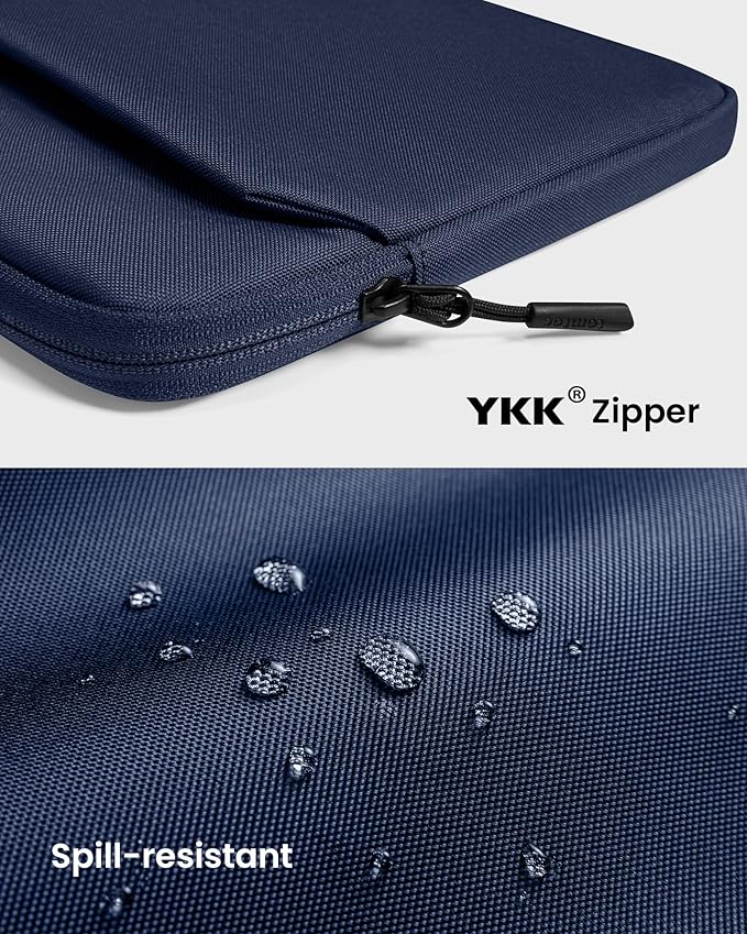 tomtoc Slim Laptop Sleeve Case for 13-inch New MacBook Air M4/A3420 M3/A3113 M2/A2681, M1/A2337 2025-2018, MacBook Pro M2/M1, Water-Resistant Protective Carrying Case with Accessories Pocket