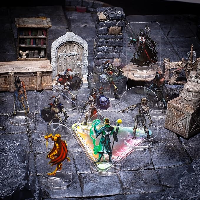 Arcknight Flat Plastic Miniatures: Cyberpunks; 56 Unique Sci-Fi-Themed Minis for Starfinder; Affordable, Skinny Figurines for SF, Shadowrun, and Other Tabletop RPG Games