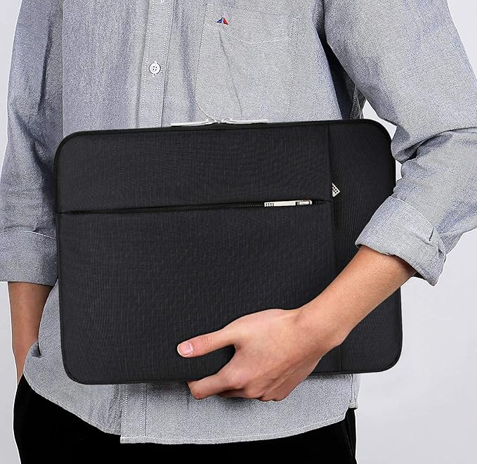 Lacdo Tablet Sleeve Case for 13 inch New iPad Air M3 M2 2025-2024, 13 inch New iPad Pro M4 2024, 12.9" iPad Pro 6 5 4 3 with Magic Keyboard and Smart Keyboard Folio, Water-Resistant Tablet Bag, Black
