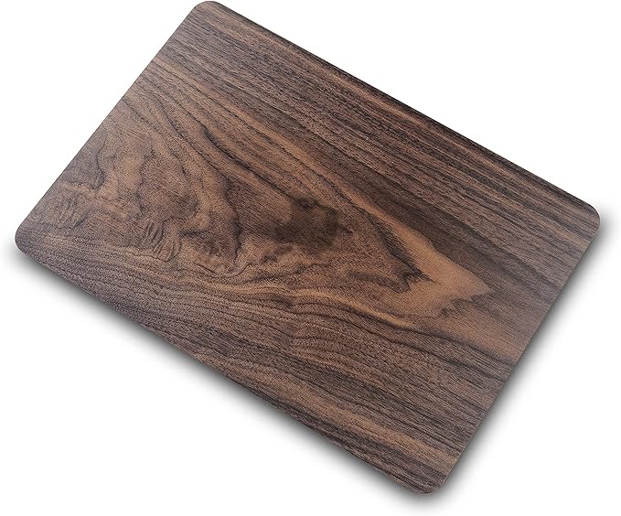 KECC Compatible with MacBook Air 13 inch Case 2022 2021 2020 2019 2018 Release M1 A2337 A2179 A1932 Plastic Hard Shell for MacBook Air 13.3 inch + Keyboard Cover + Sleeve, Walnut Wood