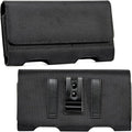BECPLT Nylon Belt Holster Case Cell Phone Pouch Belt Holder Phone Holster Cover with Clip for iPhone 15 Pro Max 15 Plus 14 Pro Max 13 Pro Max Samsung Galaxy S24+ S23+ S22+ S21+ S23 FE (Black)
