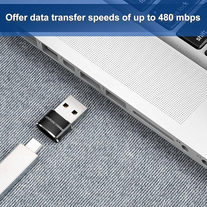 USB to USB C Adapter 6 packs for iPhone Fast Charging, Transfer and Type C OTG convert. USBC to A Compatible with iPhone 16 16e 15 Plus Pro Max,iPad Pro Air 4 Mini 6 almost USB devices